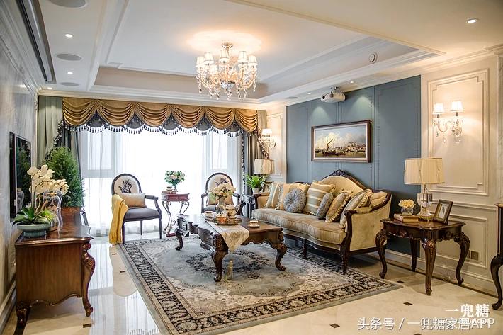 水蓝+太妃糖色，200m²大house尽显美式优雅主义