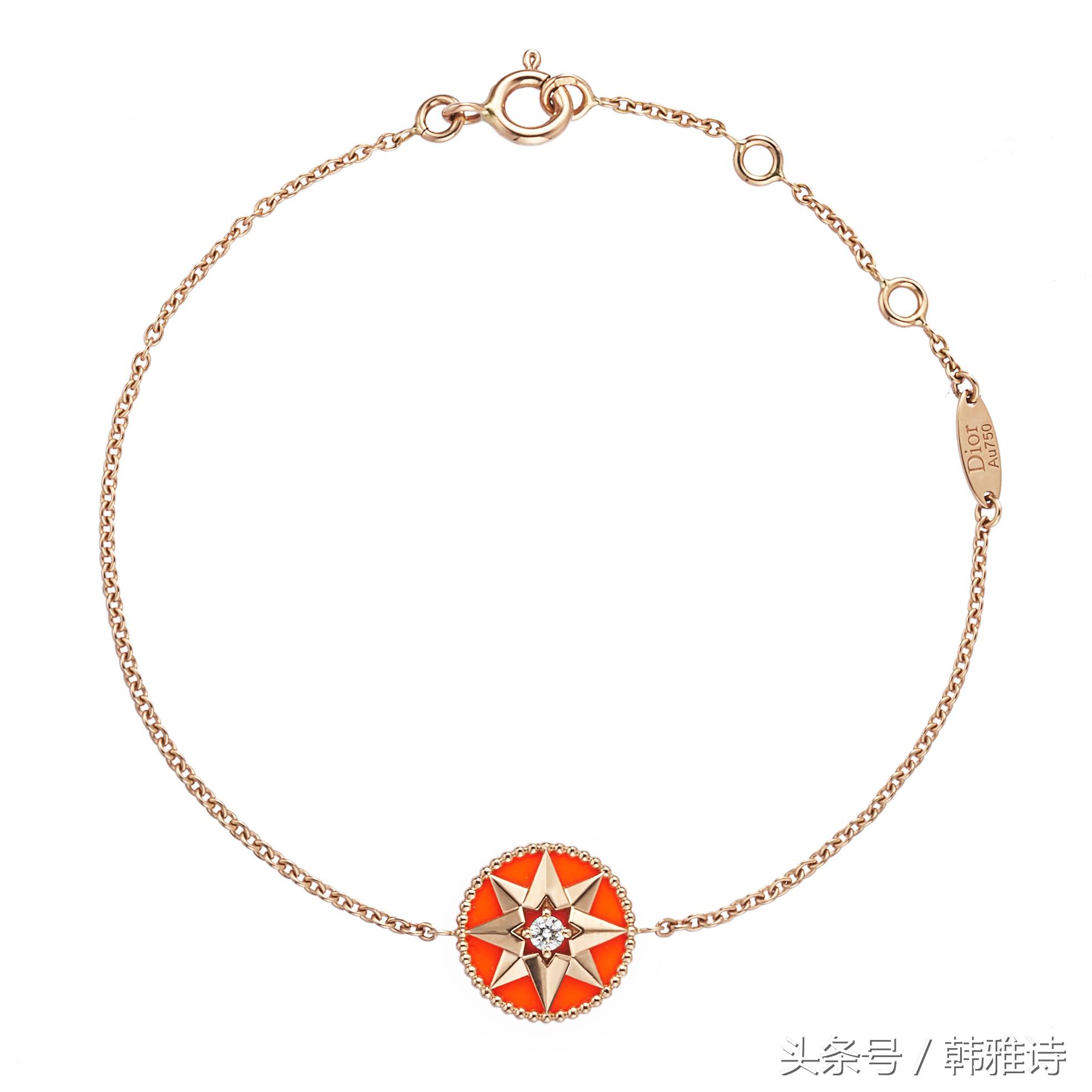 dior迪奥八芒星罗盘手链女,迪奥dior字母手链