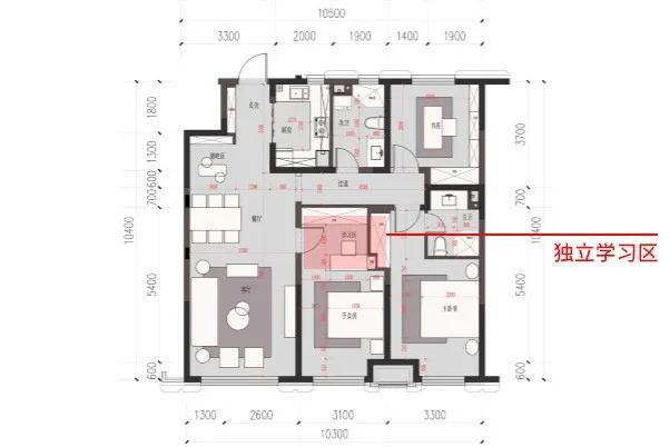 君园打动我的，不是离学校近，而是儿童房在南面，还有独立学习区