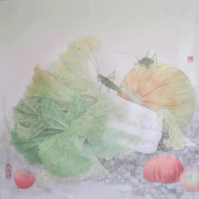 画白菜技法,3d白菜画