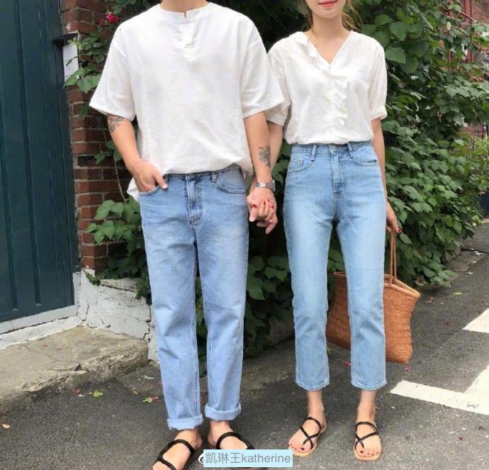 情侣装穿搭高级感整套,情侣装拼接照片