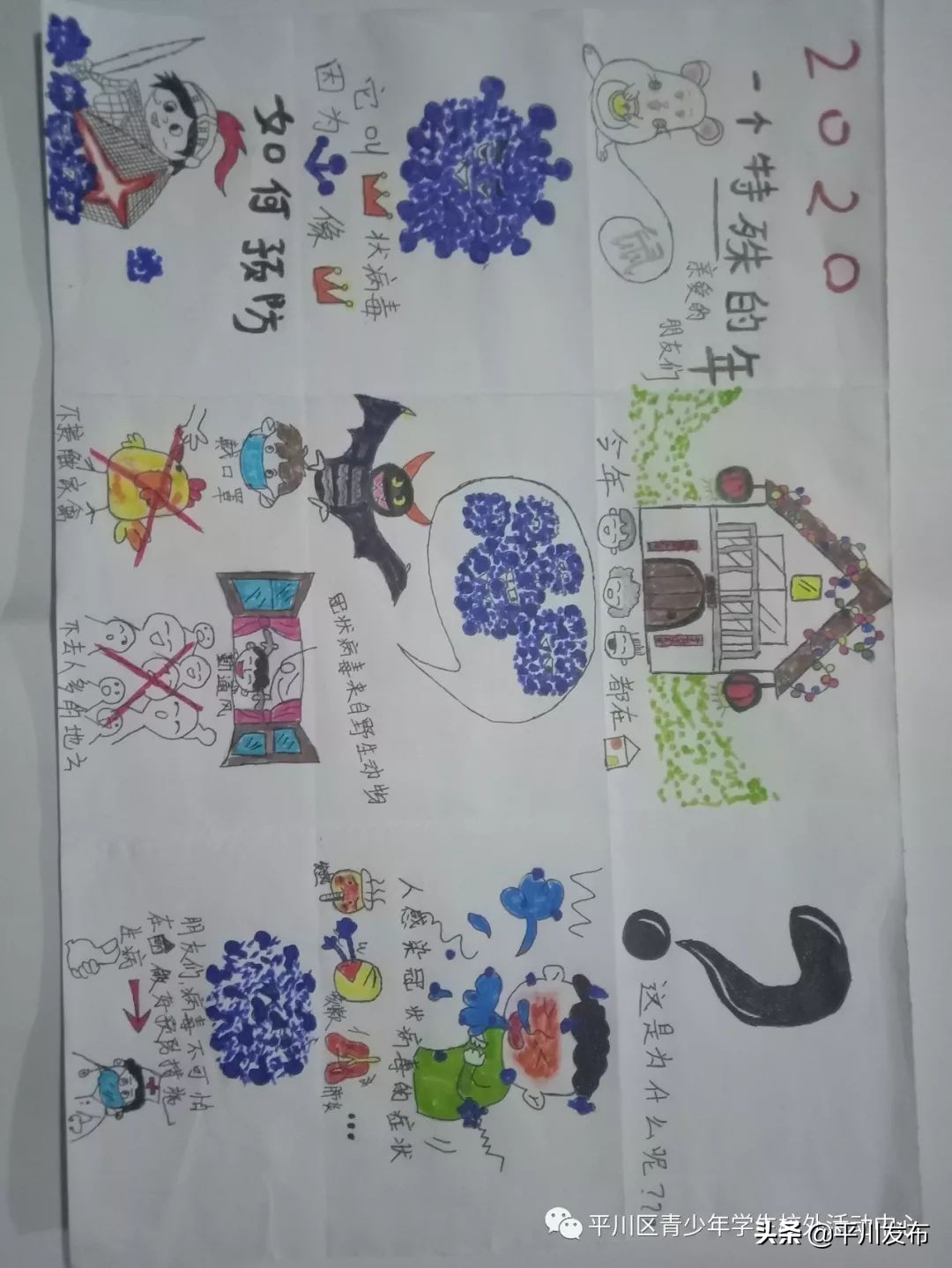 小手拉大手共筑疫情防线征文,大手拉小手同心战疫情征文