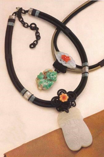 中国结珍珠项链,中国结玉佛项链