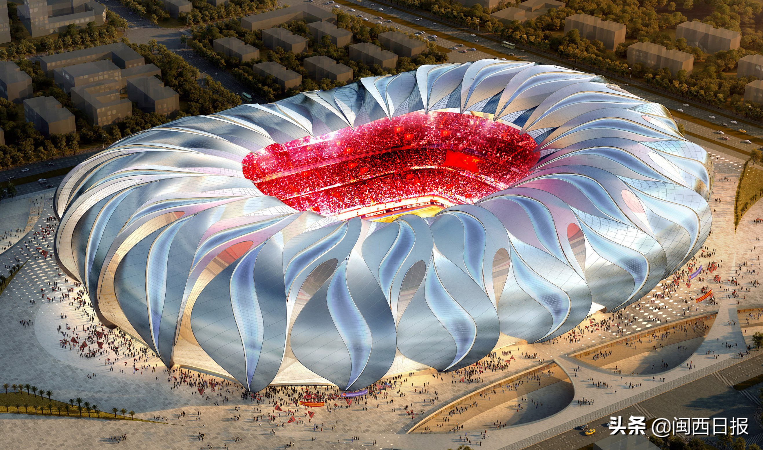 广州恒大新足球场效果图,广州恒大足球场修改后效果图