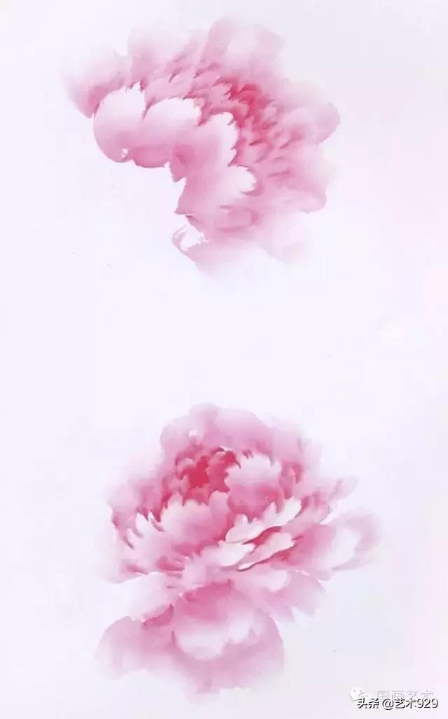 写意牡丹花篮画集锦,画写意牡丹叶子诀窍