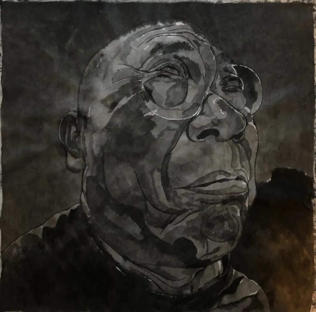 方增先水墨人物画作品欣赏图文,方力钧画自然风景