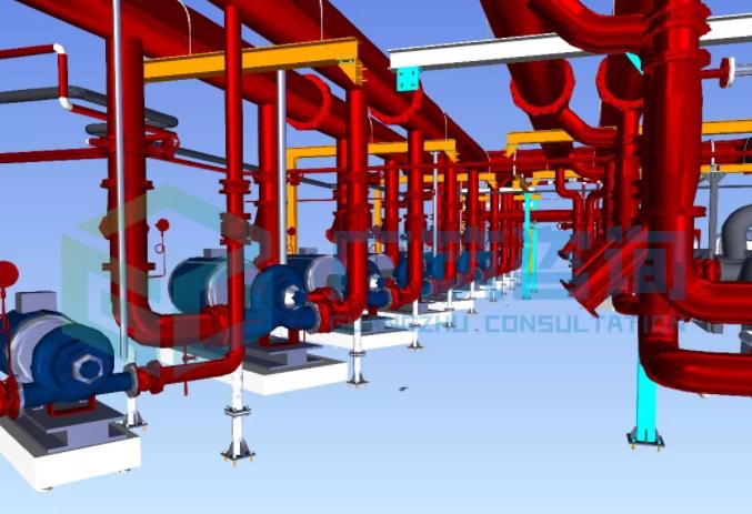 制冷机房bim施工模拟,制冷机房bim技术展示