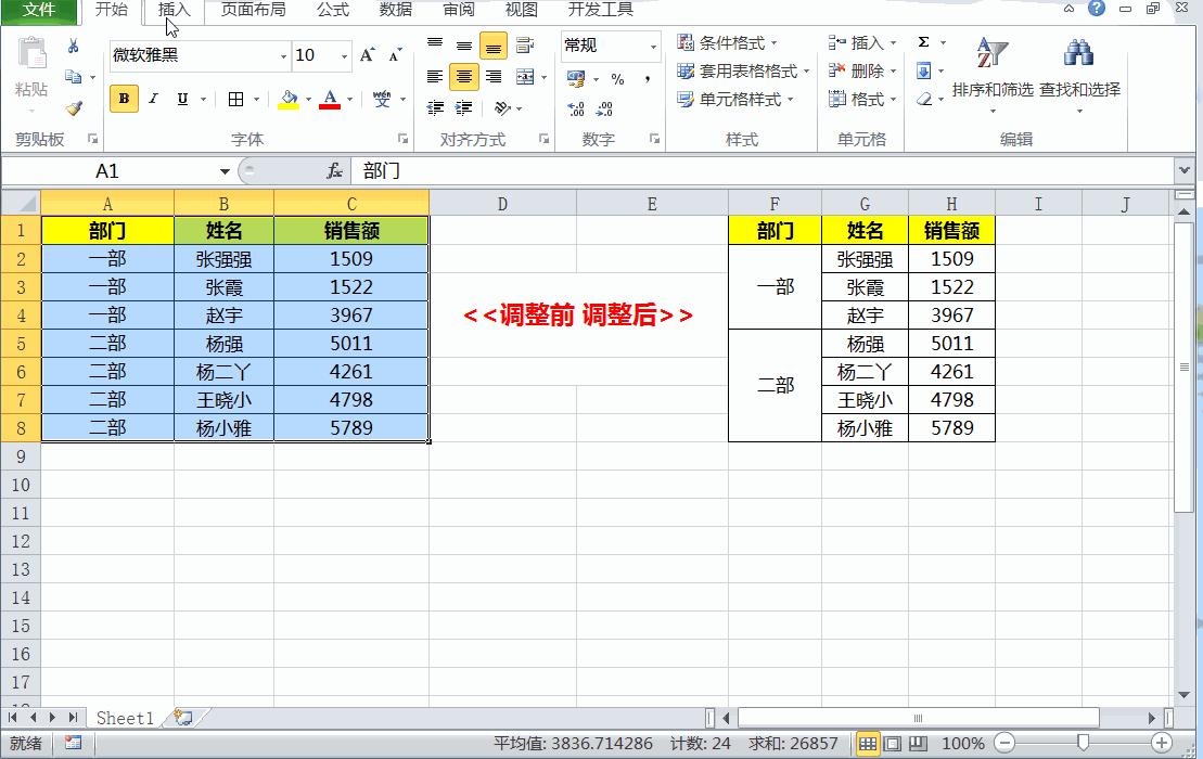 excel怎么合并或拆分小区和楼号,excel如何把合并单元格拆分成多行