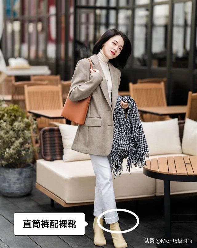 冬天露腿露脚踝穿搭,冬日不露腿穿搭氛围感