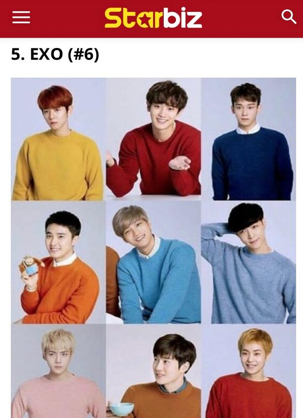 盘点拥有人间称号的南韩爱豆exo,同是三代男团bts却力压exo登顶