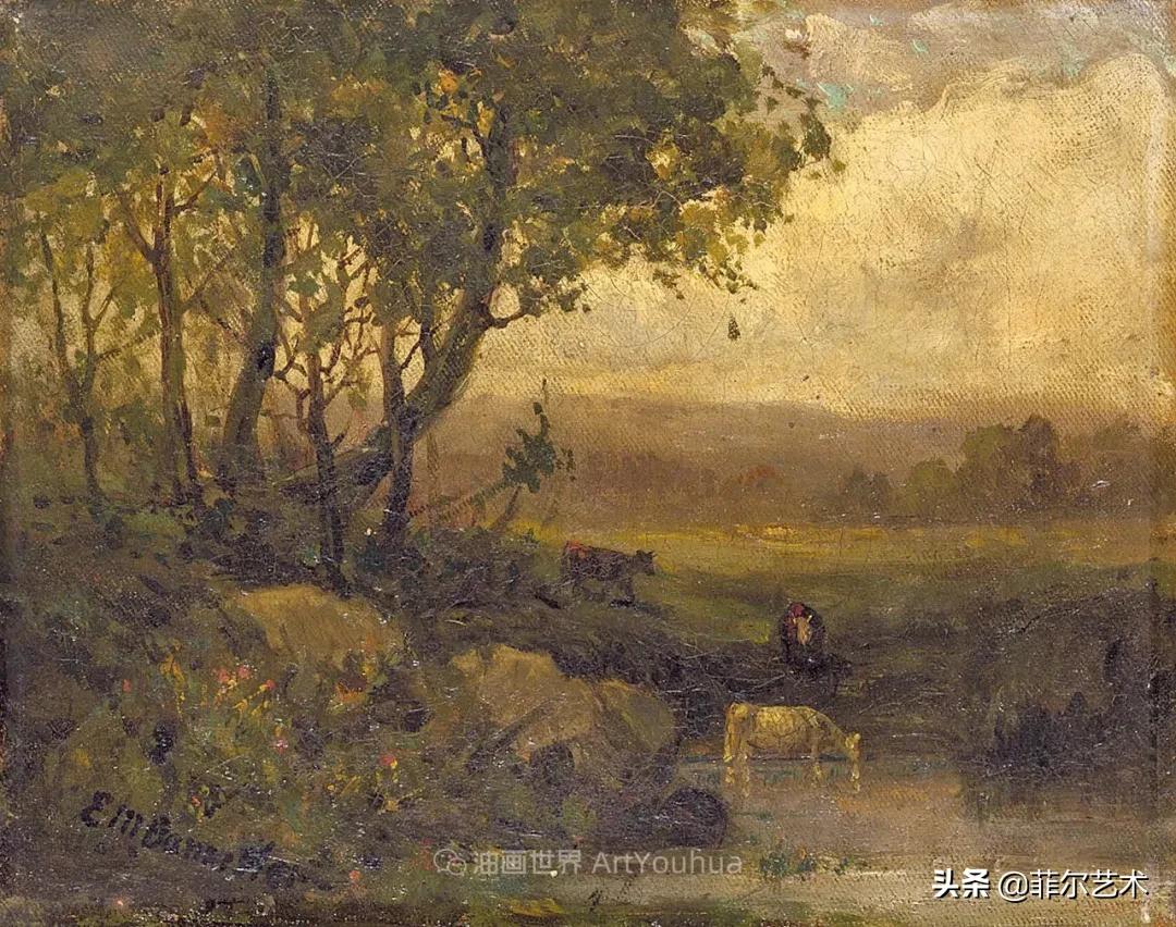 欧洲田园油画风景图片大全,古典油画风景美丽乡村