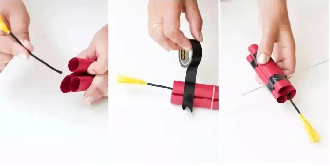 元旦节手工纸灯笼鞭炮,元旦手工立体鞭炮