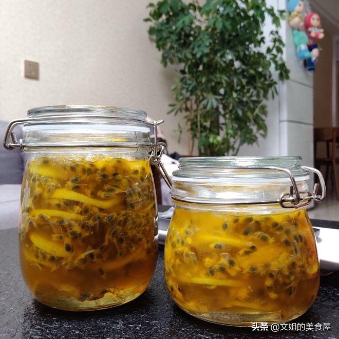 不带小青桔的百香果柠檬茶,制作百香果柠檬茶教程