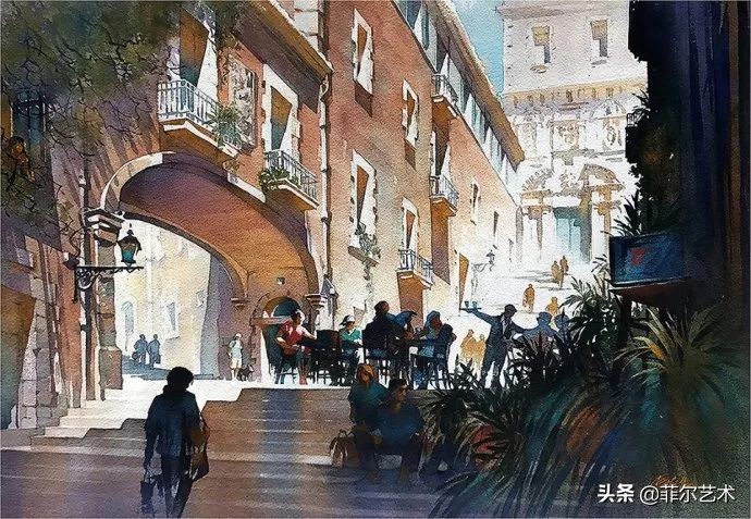 水彩意境图片欣赏,水彩颜色丰富