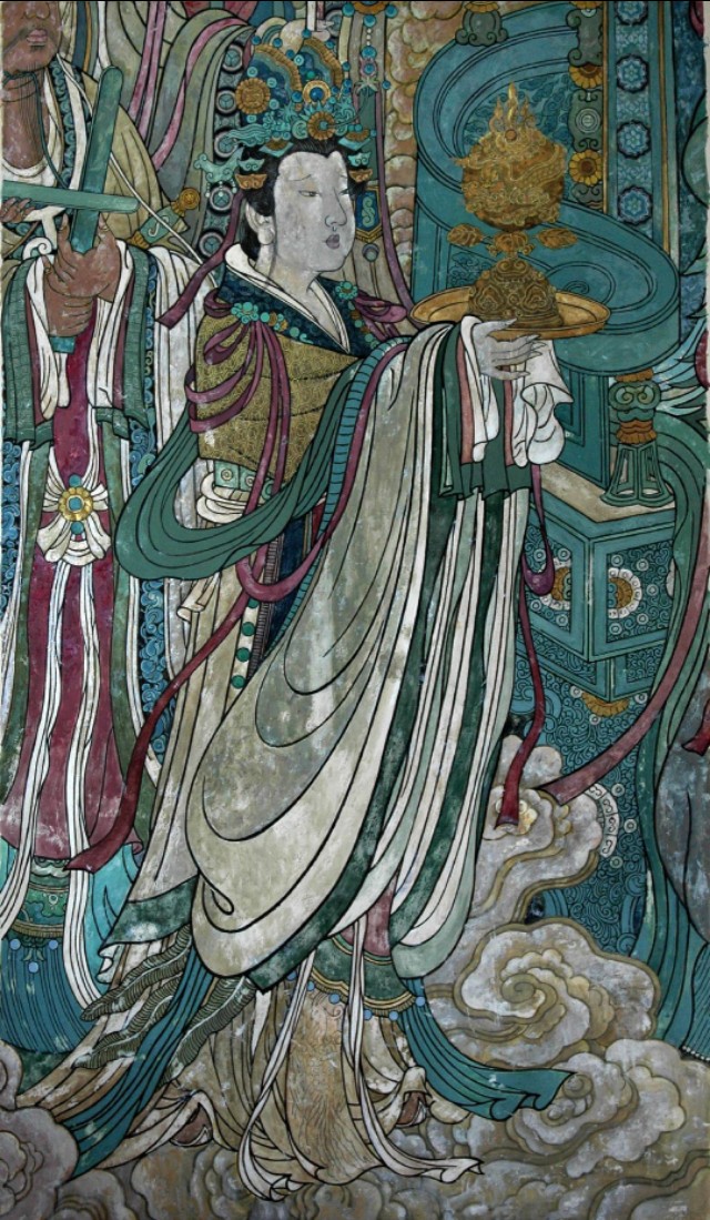 元代朝元图壁画谁画的,元朝古墓壁画图片