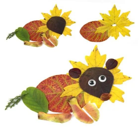 有多少种各种各样的小动物呢,用落叶做可爱的小动物