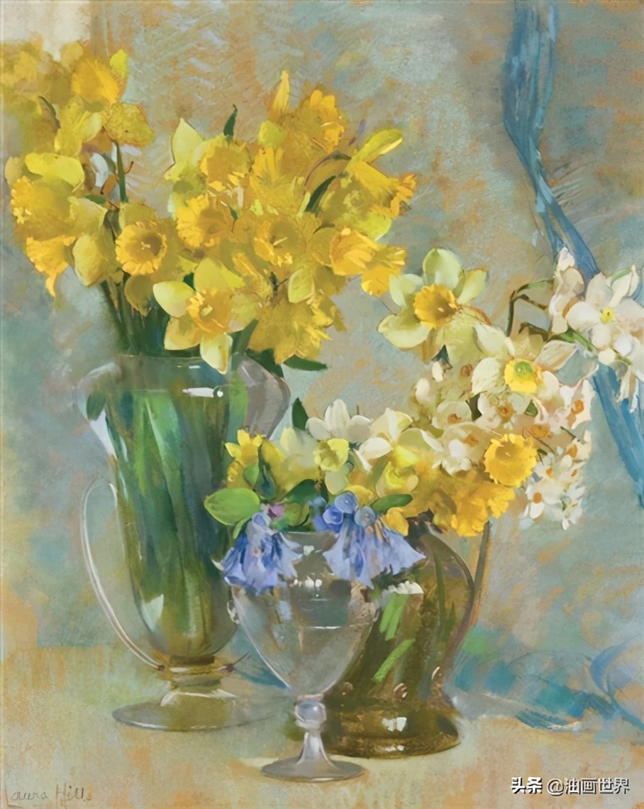 英国画家安妮静物花卉,美国女画家简莱特曼花卉作品