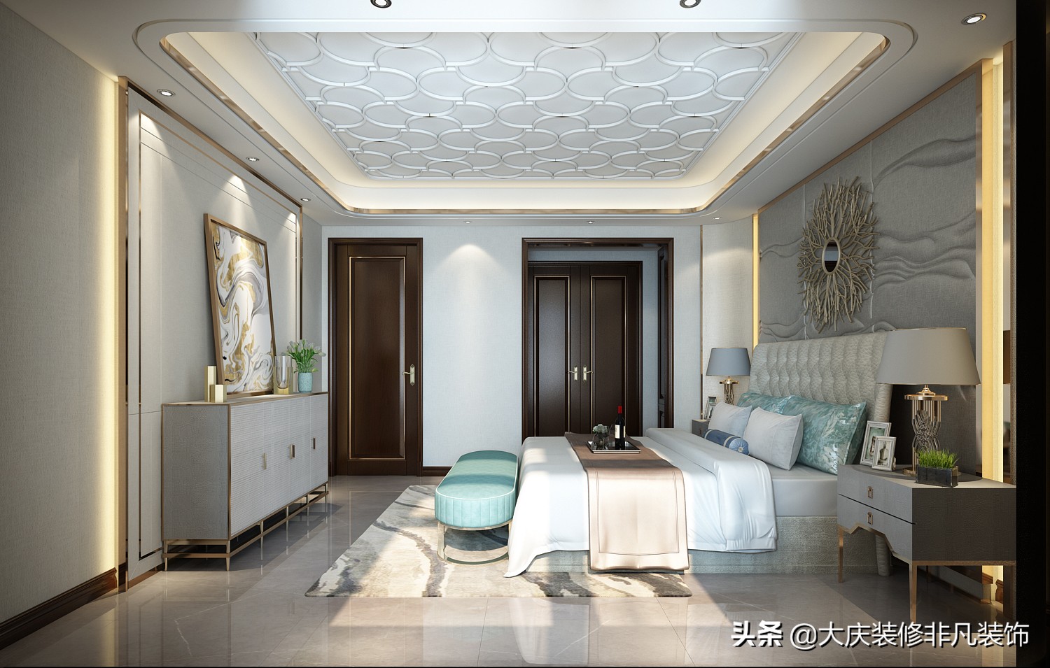 大庆绿城御园别墅装修,御园简约现代装修风格