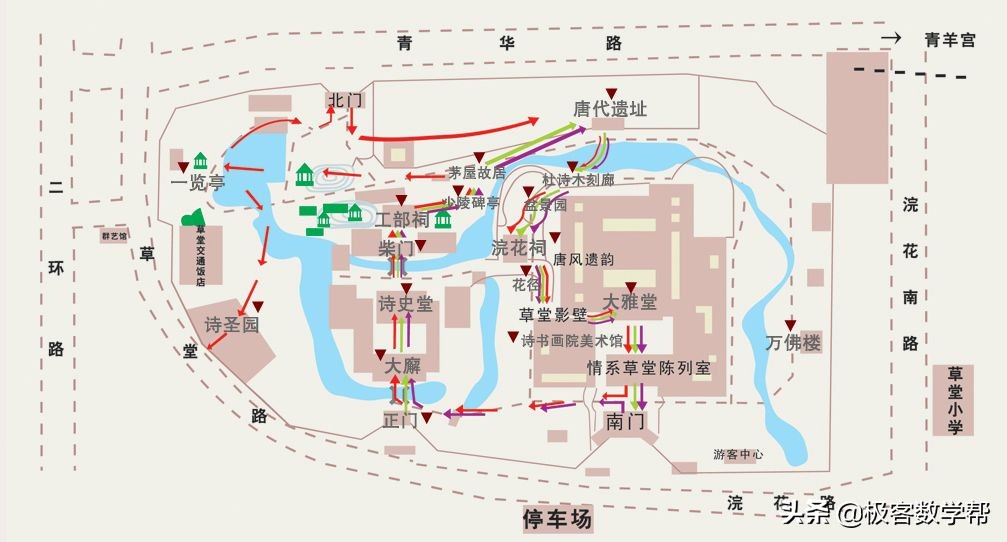 成都景区地图,成都各大景点详细攻略图片