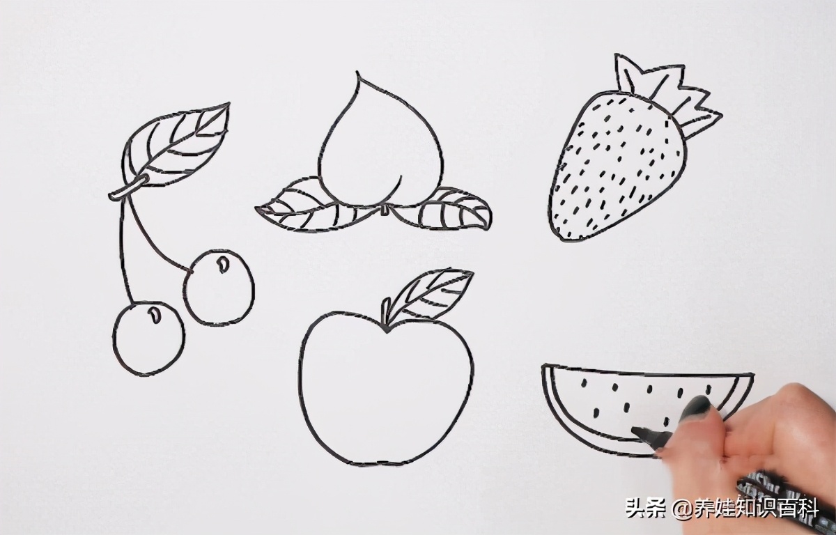 水果简笔画拟人化小学生四年级,水果简笔画儿童画简单