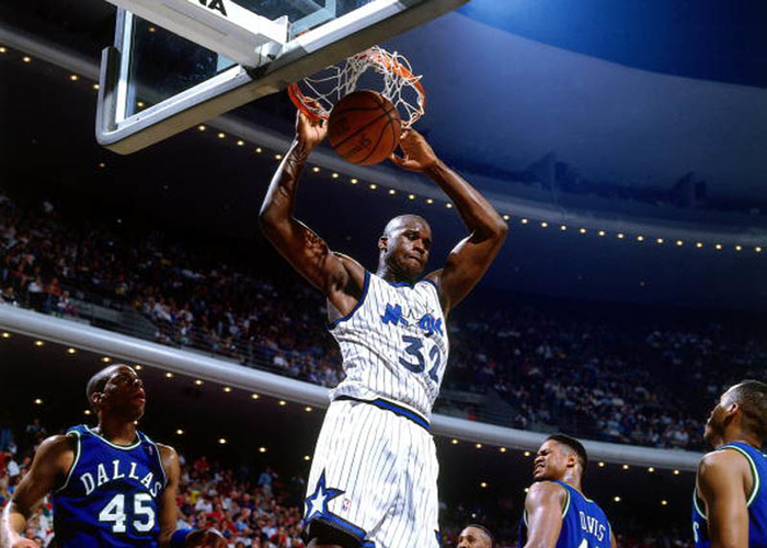 奥尼尔生涯十大劲爆数据,1998年nba全明星赛奥尼尔盖帽乔丹