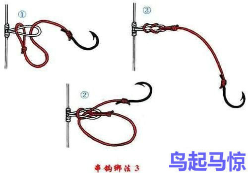 钓鱼串钩的绑法图解教程,串钩绑法及串钩钓鱼技巧大全
