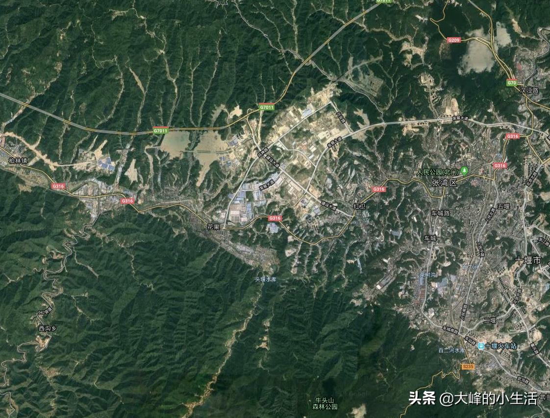 湖北十堰市城市全貌,十堰几个区分布图