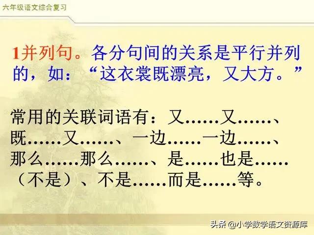 六年级语文总复习关联词专项练习,三年级上册语文关联词语专项练习