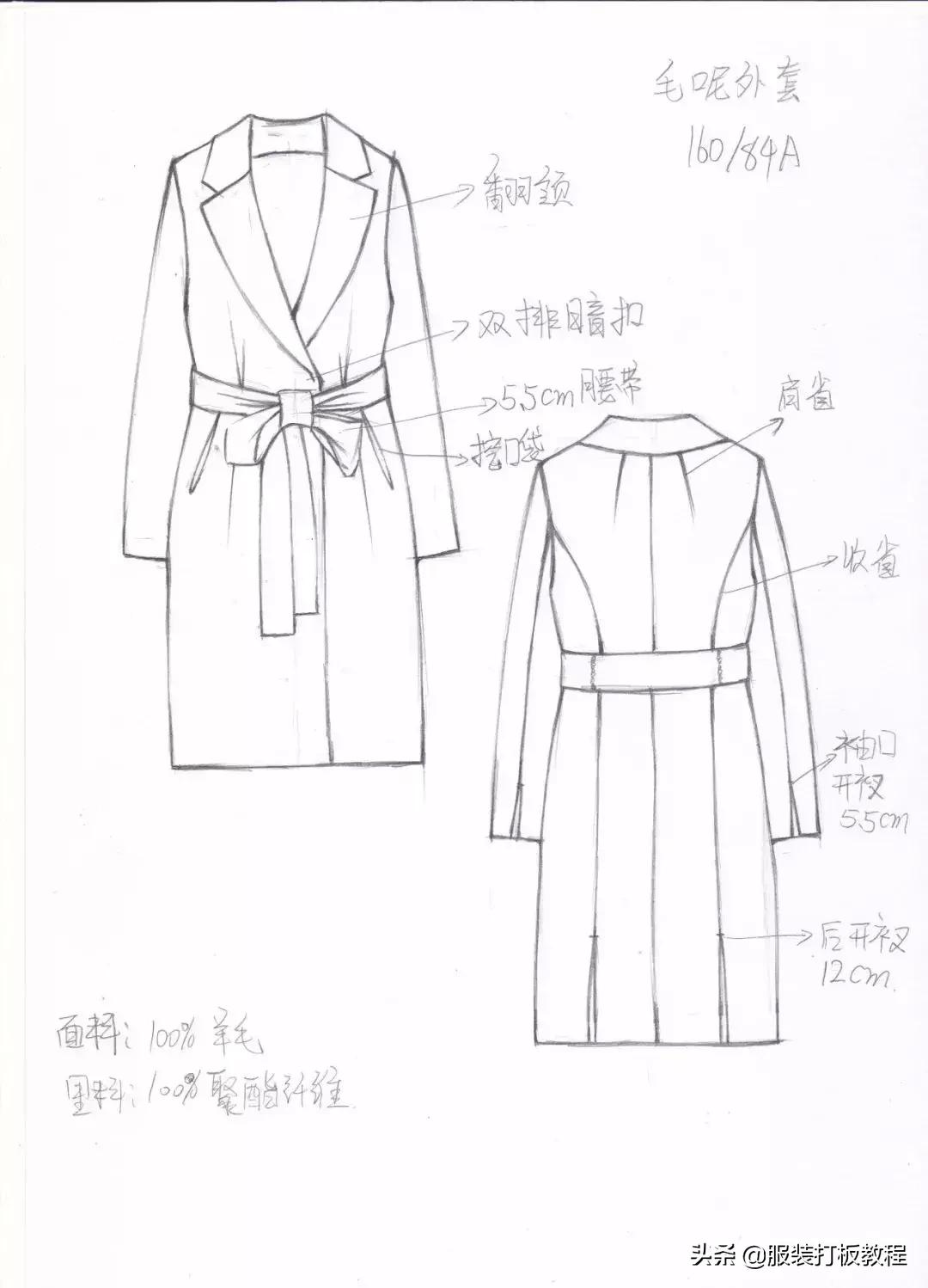 手绘服装款式图线稿书籍,服装款式图手绘专业教程