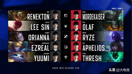 lol季中杯tes3:0gen第一局,2020lol季中杯tes出战名单