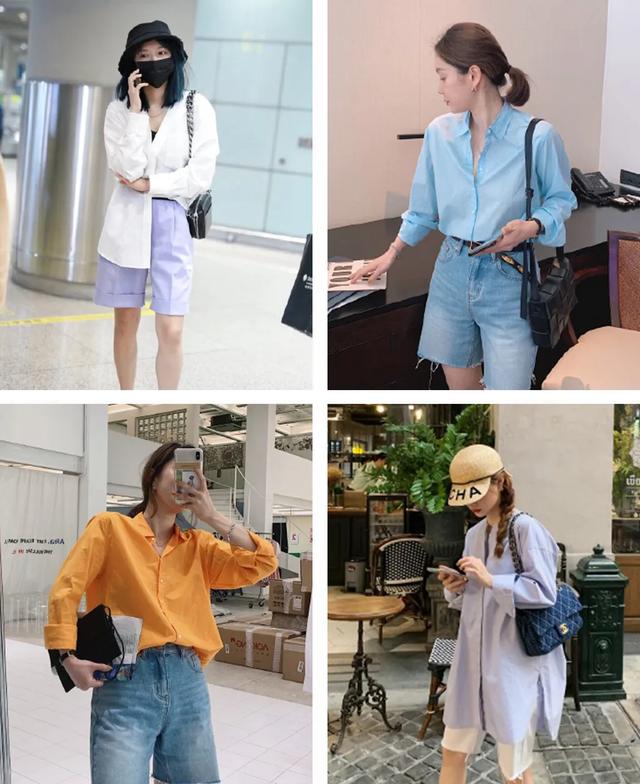 梨形身材高腰中腿裤,爸爸裤子直筒小个子