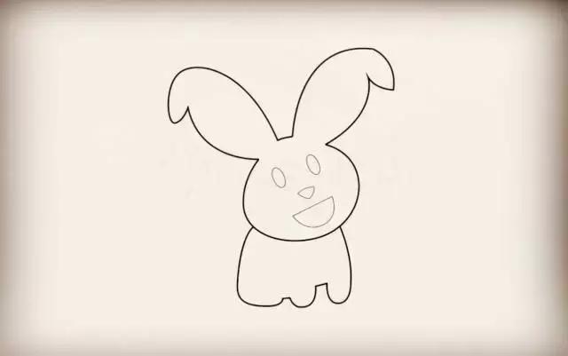 1-3岁简笔画入门小白兔,小白兔抱着胡萝卜简笔画怎么画