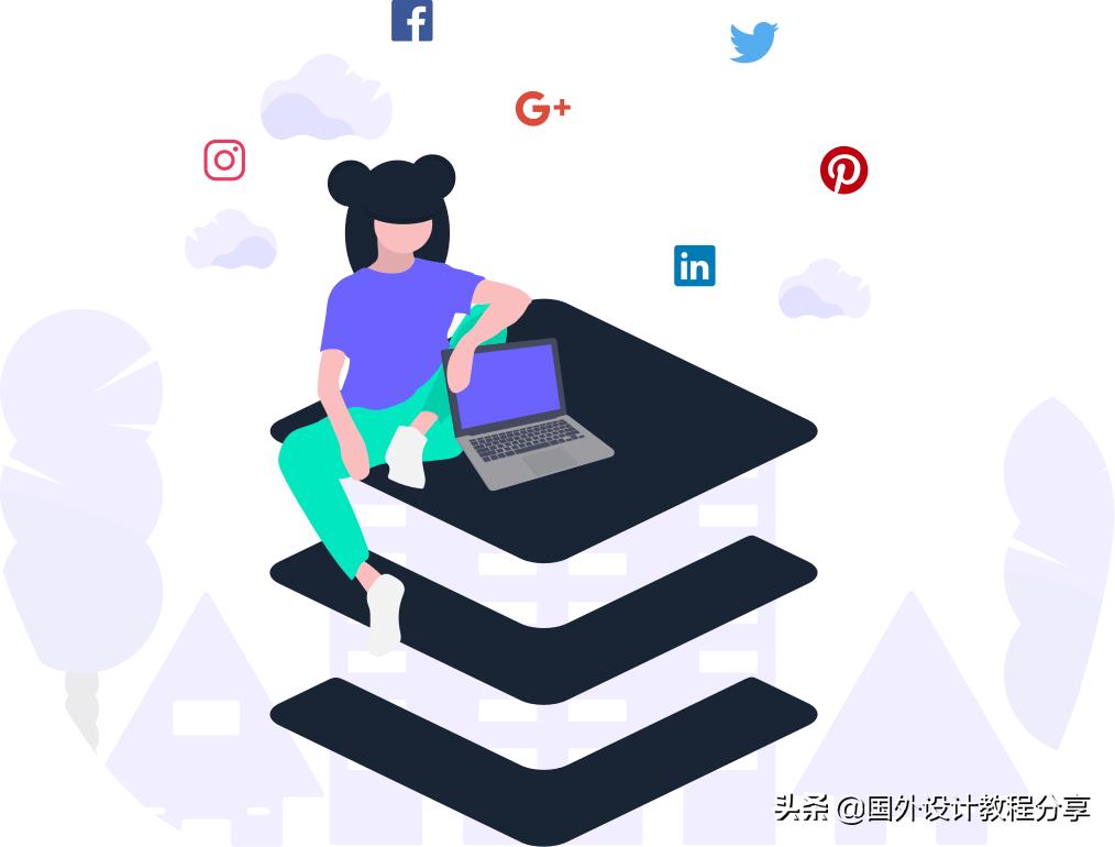 扁平矢量插画色彩教程,扁平矢量家具插画