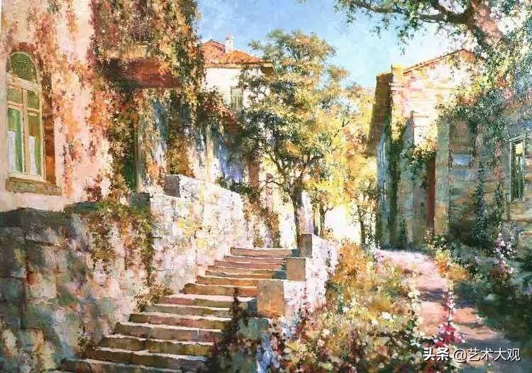 俄罗斯画家风景油画作品选集,尤里奥布霍夫人物画