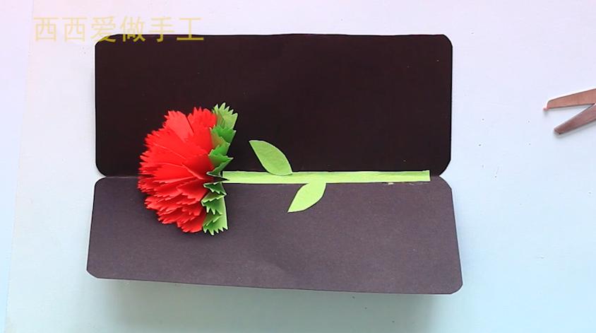 给老师的教师节康乃馨礼物贺卡,教师节贺卡康乃馨慢教程