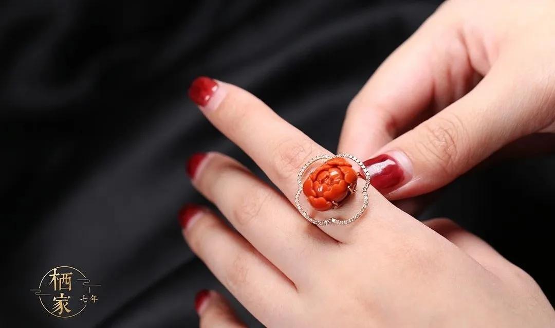 黄金转运珠戒指是怎么戴才好运,女生招财好运的纯银麦穗戒指