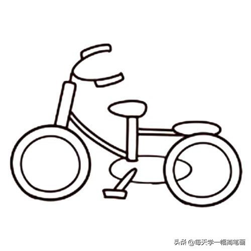 骑自行车的人怎么画简笔画,怎样画自行车简笔画简单又漂亮