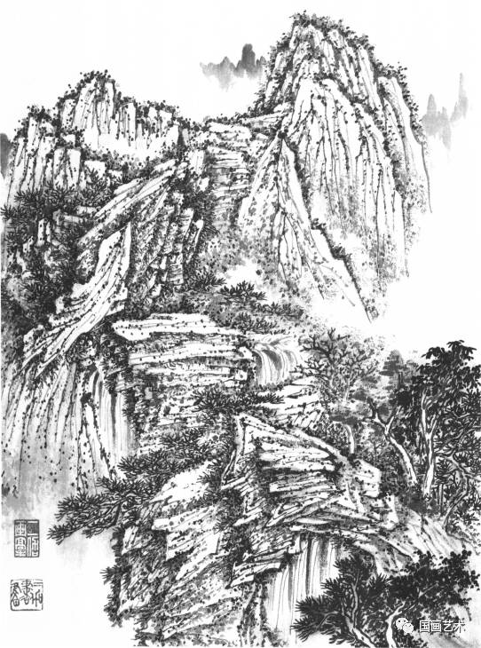 山水画树木基础技法,张际才现代山水画技法视频