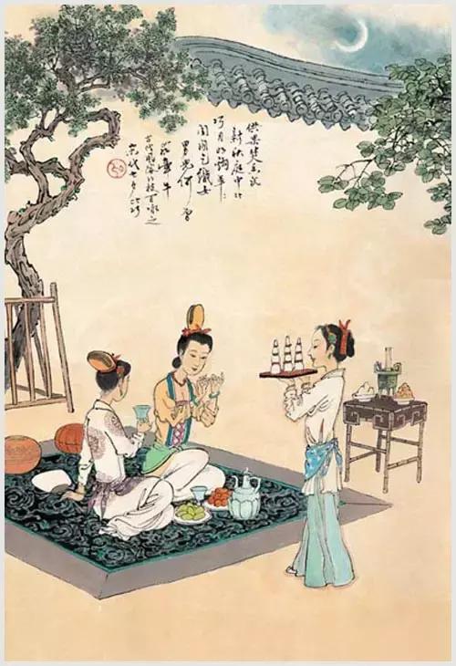 100首诗词100张风俗图太美了,100幅中国古风俗画