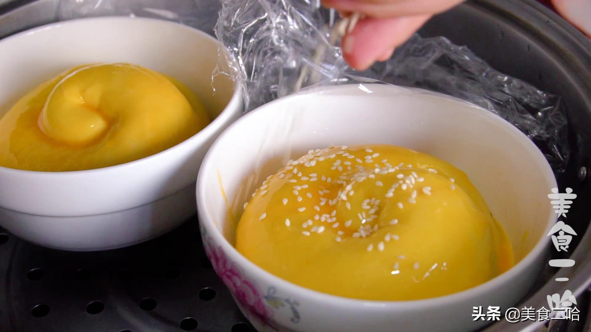 蒸面包不塌不回缩的诀窍,家里没饭了做个饼