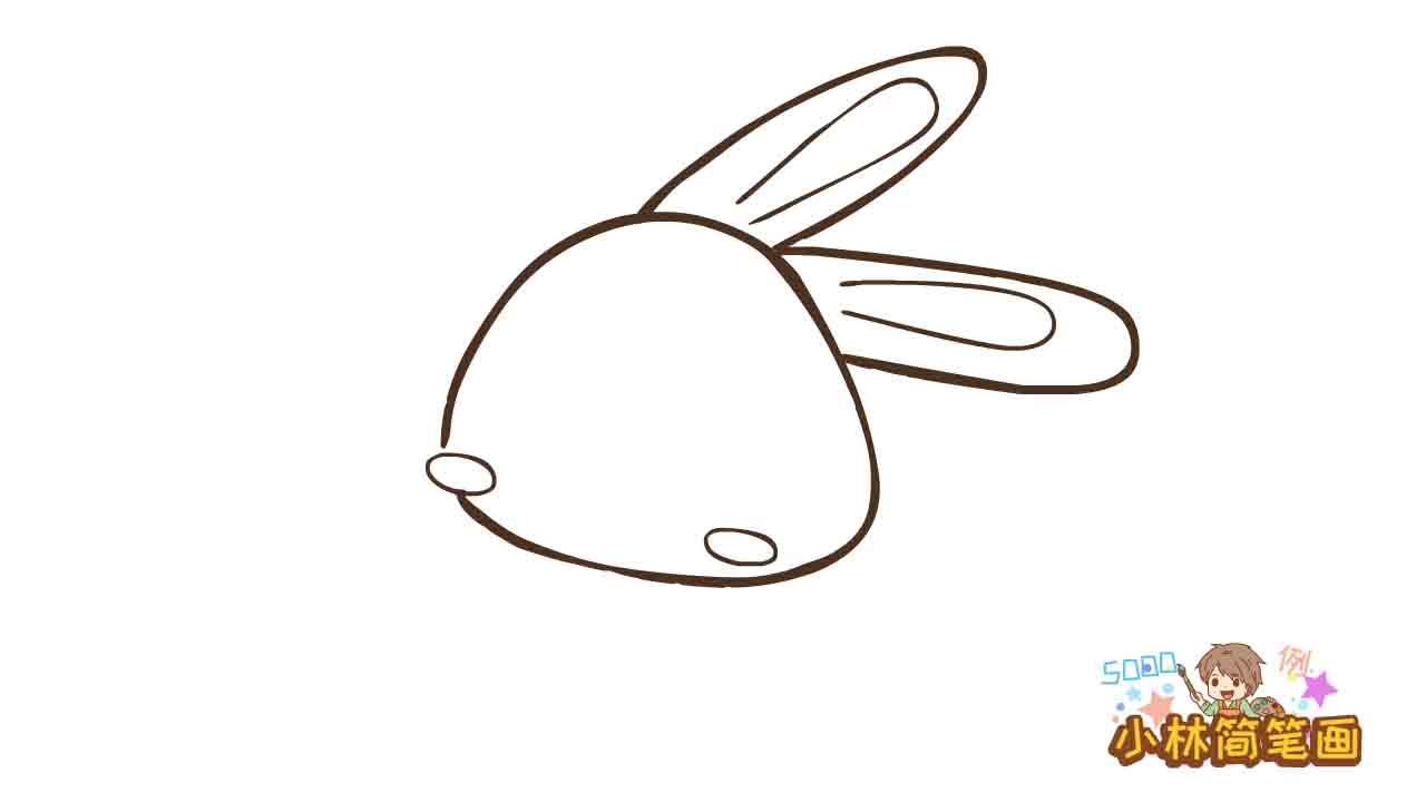 怎么画可爱的小兔子简笔画,小兔子吃胡萝卜的简笔画怎么画