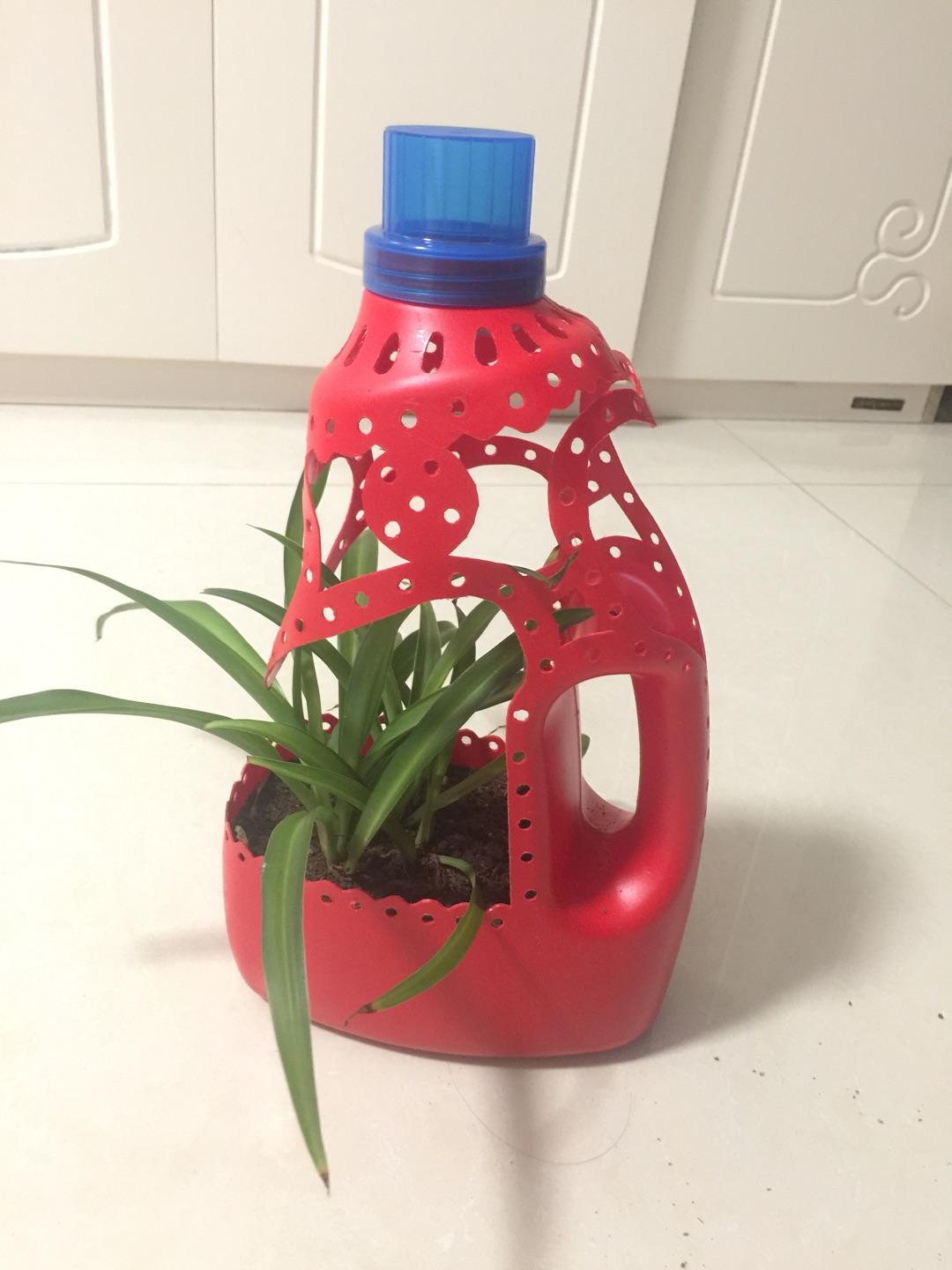 粉色洗衣液瓶子做花盆教程视频,洗衣液瓶子做的花盆适合养什么花