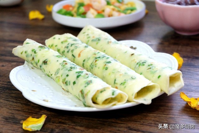 电饼铛香葱薄饼,电饼铛做薄饼怎么做简单又好吃