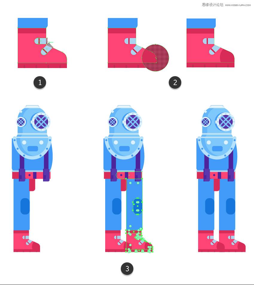 ai机器人设计画图,ai机器人素材平面设计