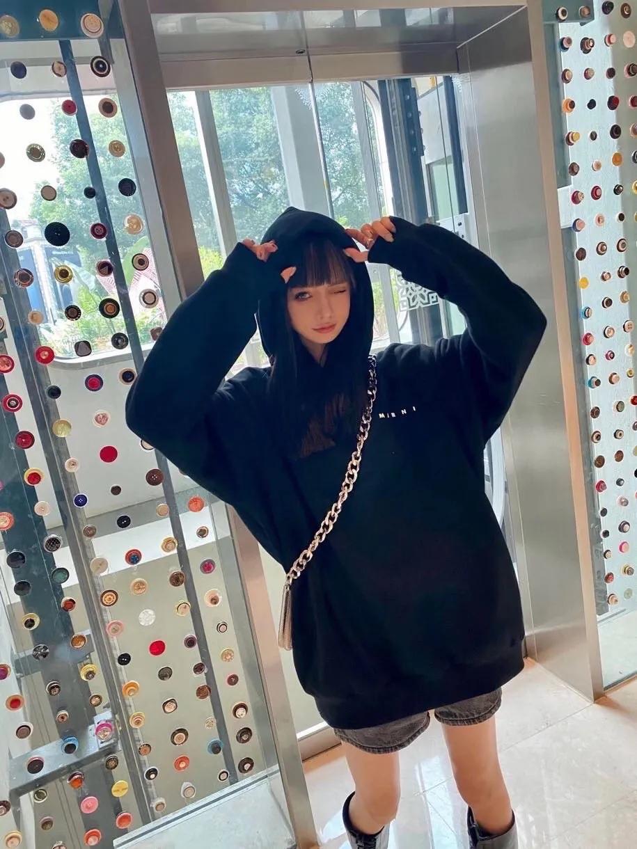 baby同款樱花粉色卫衣女,baby同款卫衣帽子