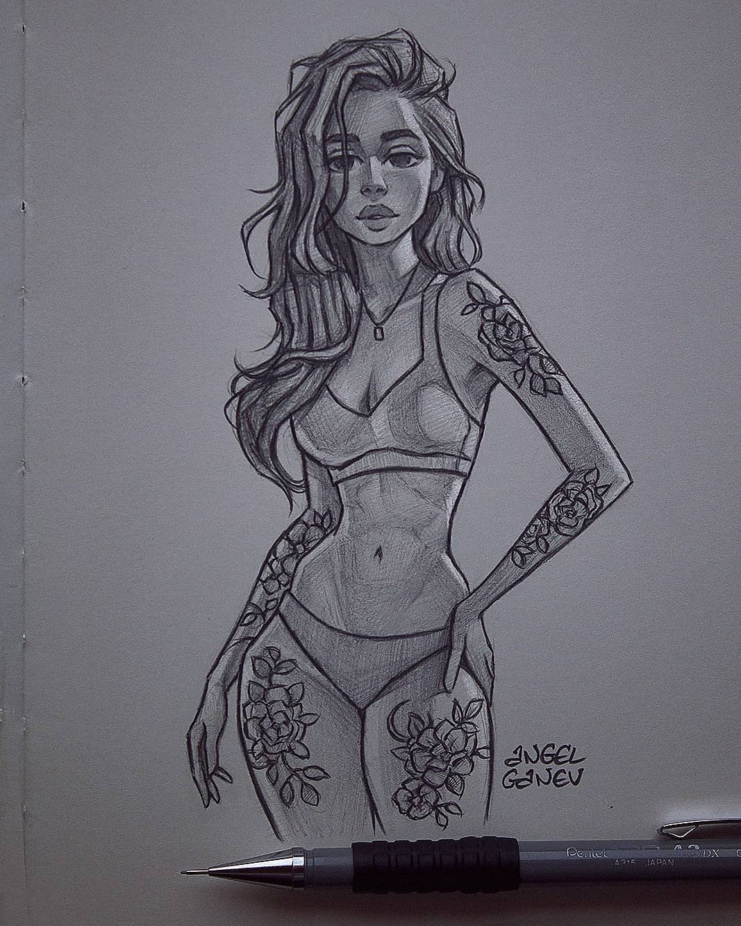 自动铅笔画人物,自动铅笔手绘人物