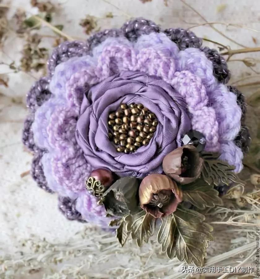 布艺玫瑰花的作品,花朵布艺作品