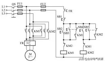 电动机综合保护器电路图及接线图,两台电动机顺序启动逆序停止电路图