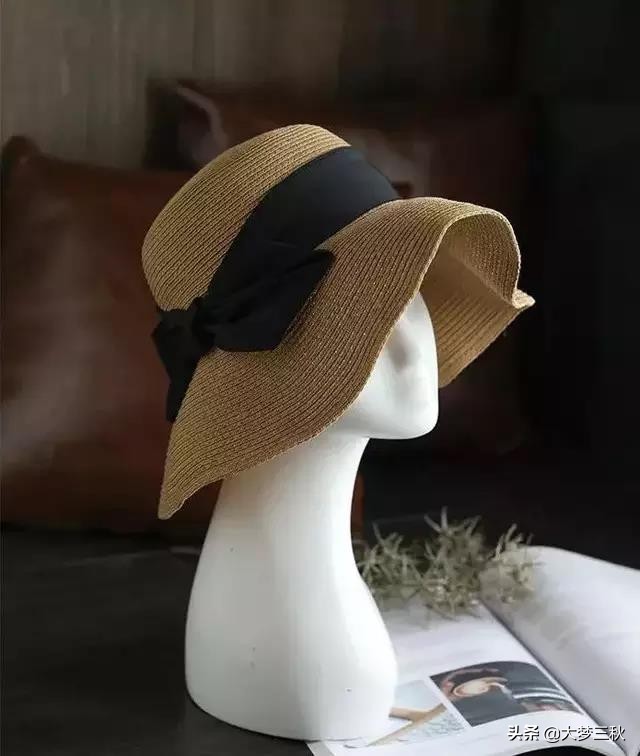无顶防晒草帽最新款,海边今年最洋气的黄色防晒草帽