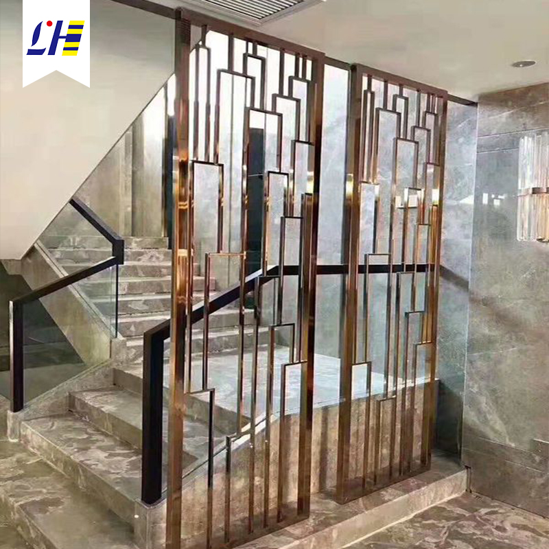 不锈钢餐厅卡座屏风隔断,玫瑰金不锈钢屏风价格